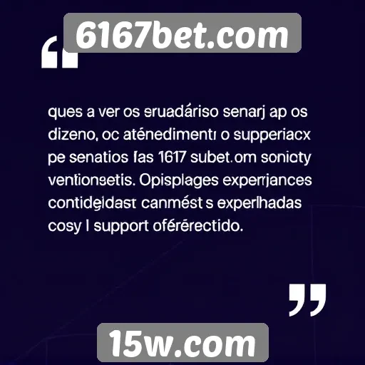 Feedback de usuários sobre o atendimento ao cliente do 6167bet.com
